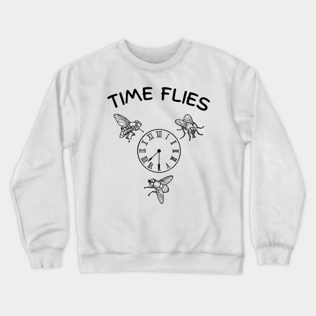 Time Flies Crewneck Sweatshirt by micho2591